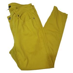 Eileen Fisher Pants Woman 8 Yellow  Mid Rise Straight Leg Organic Cotton Jeans